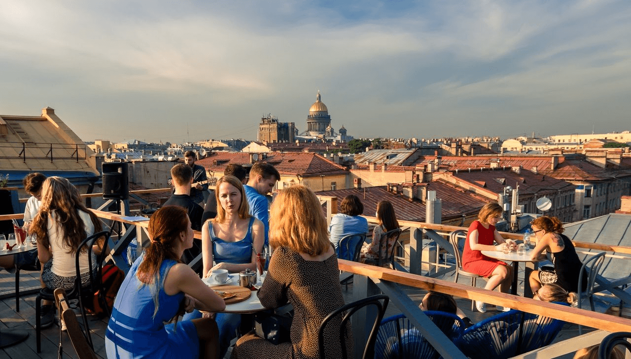 Sky & Wine: um restaurante com uma bela vista de São Petersburgo