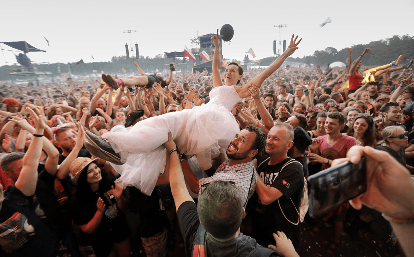 O público no Pol'and'Rock 