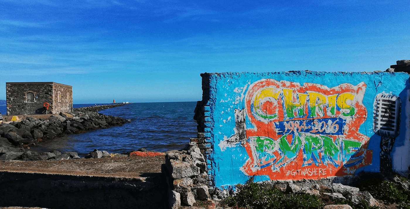O caminho para o Farol de Poolbeg