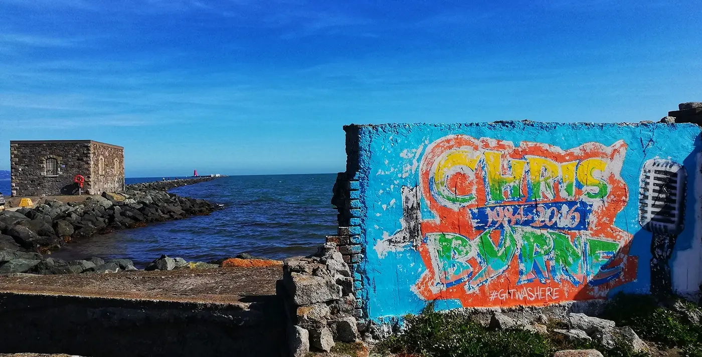 O caminho para o Farol de Poolbeg
