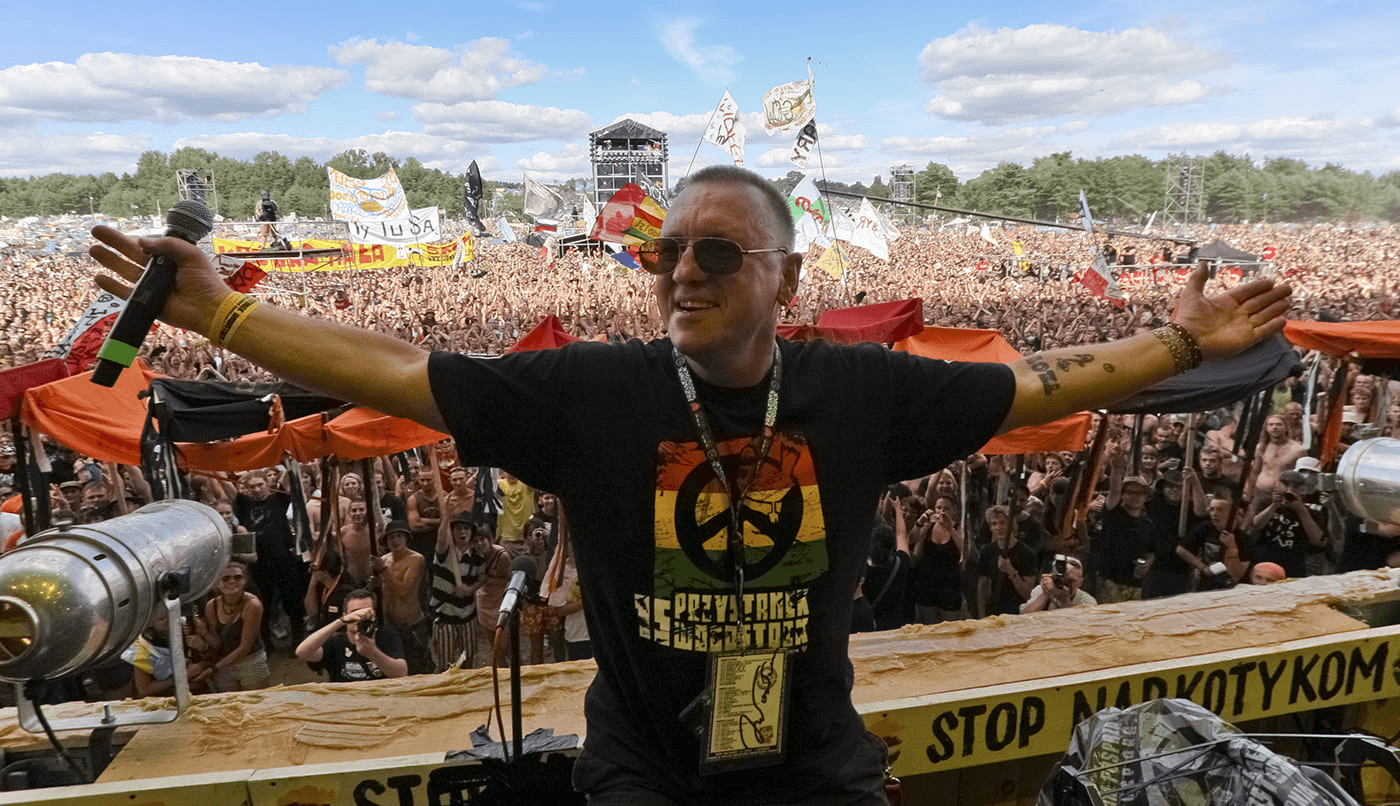 Jerzy Owsiak, ou Jurek, o criador do festival Pol'and'Rock